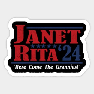 Janet and Rita 2024 Here Come the Grannies Vintage Sticker